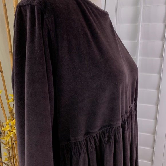 Laura Leigh Ltd Sport Women’s LS Midi Dress Size Large Choc Brown Whimsigoth - Picture 3 of 6